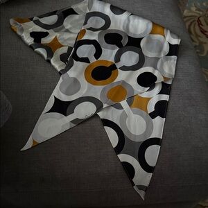 Coach Geometric C Patterned Silk Scarf